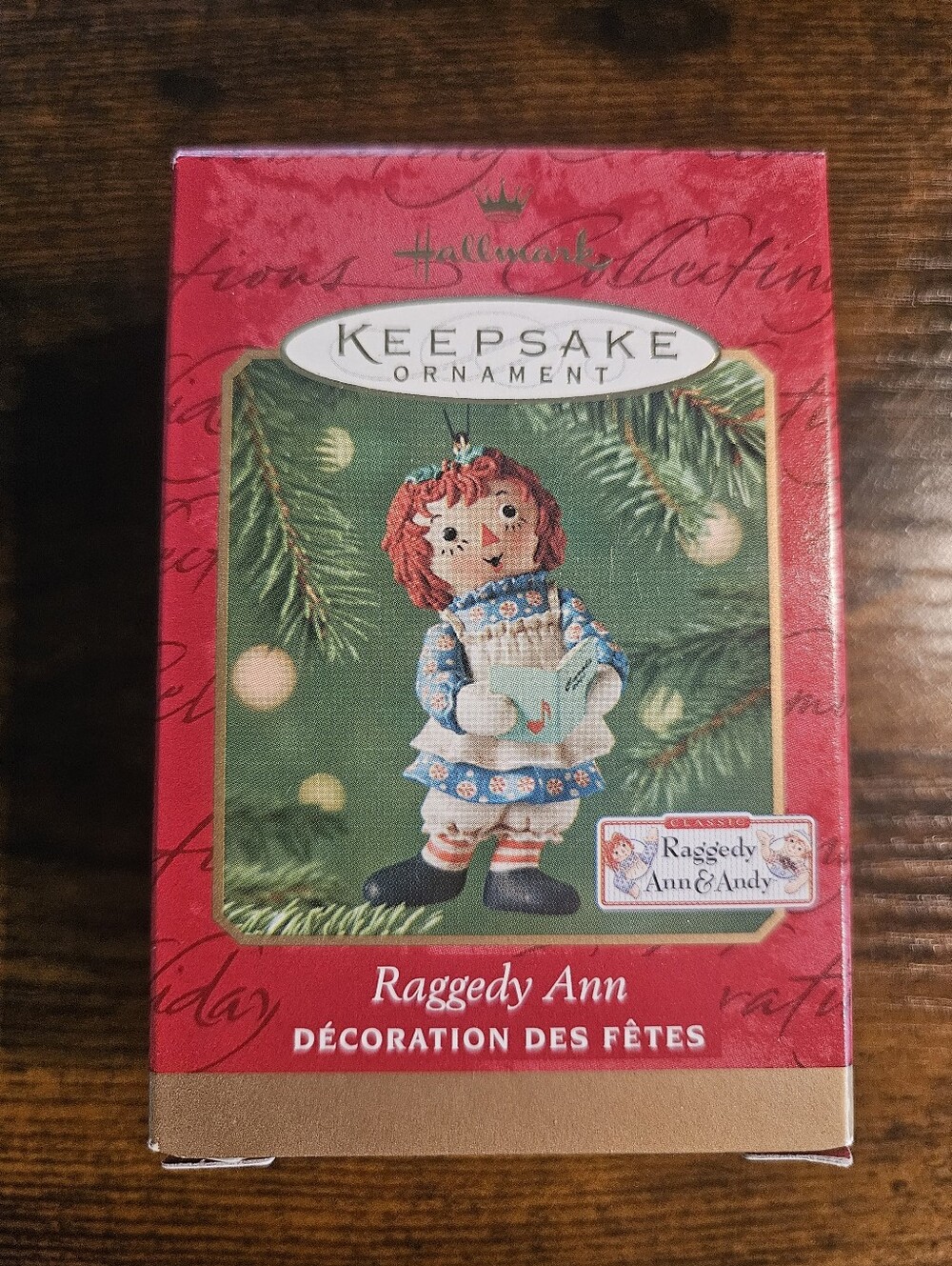 NIB Vtg. 2001 Hallmark Keepsake Raggedy Ann Christmas Ornament